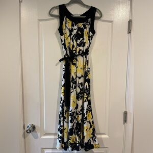 Perceptions Women’s Floral Mid-Calf Dress, Size S